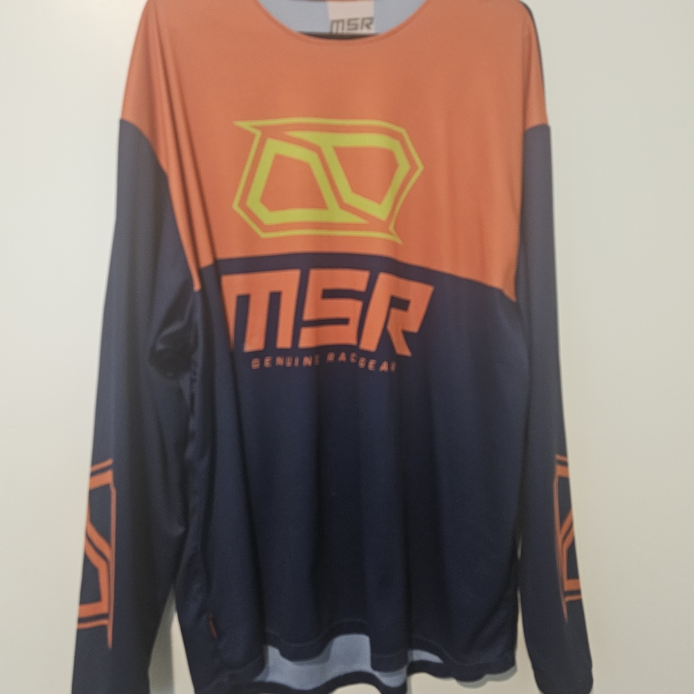 MSR Orange and Blue Long Sleeve Motorcross Jersey